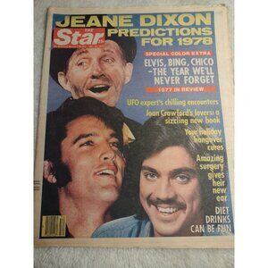 Star Magazine Dec 27, 1977 Elvis Presley Bing Crosby Chico UFO 1978 Predictions